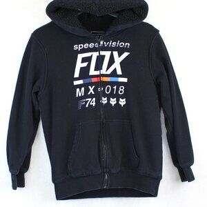 Fox Racing Bike Sherpa Insulated Hoodie Sweatshirt Jacket Full Zip (Youth LG)